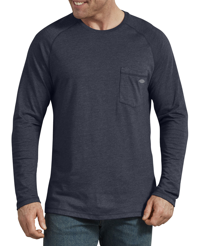 dickies sl600 men's temp-iq performance cooling long sleeve pocket t-shirt Front Fullsize
