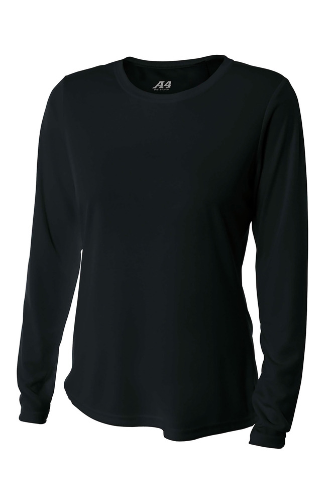A4 NW3002 Ladies' Long Sleeve Cooling Performance Crew Shirt Front Fullsize"