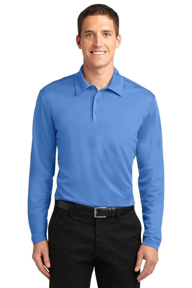 port authority k540ls silk touch™ performance long sleeve polo Front Fullsize