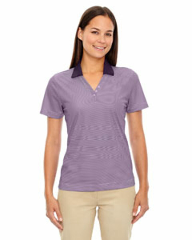 extreme 75115 ladies' eperformance™ launch snag protection striped polo Front Fullsize