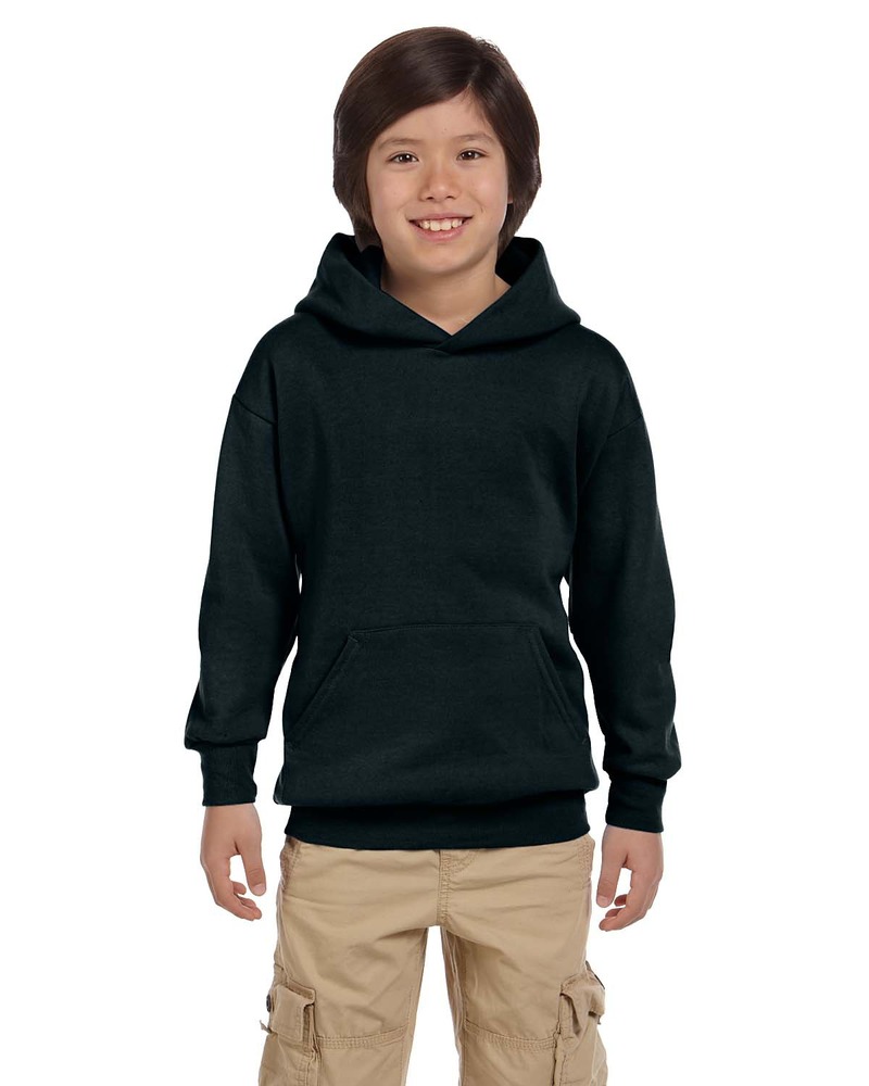 hanes p473 youth ecosmart ® pullover hooded sweatshirt Front Fullsize