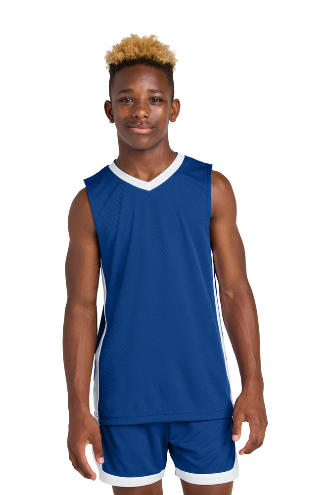 Sport-Tek YST900 Youth Rival Basketball Rev Jersey Front Fullsize"