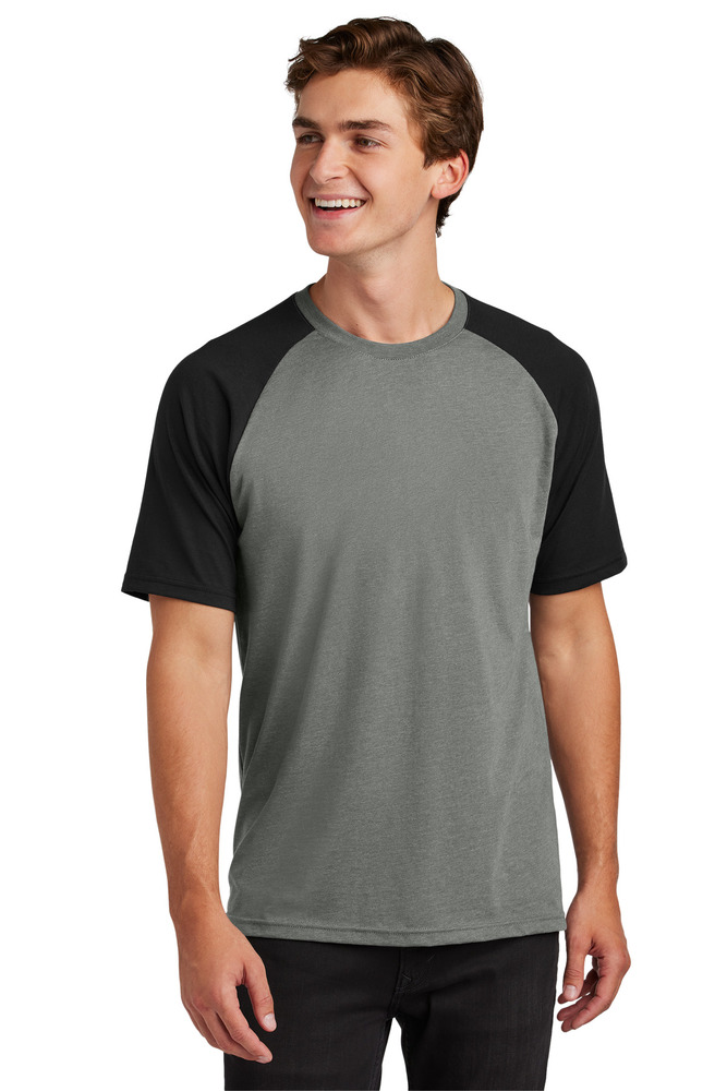 sport-tek st6040 halftime raglan tee Front Fullsize