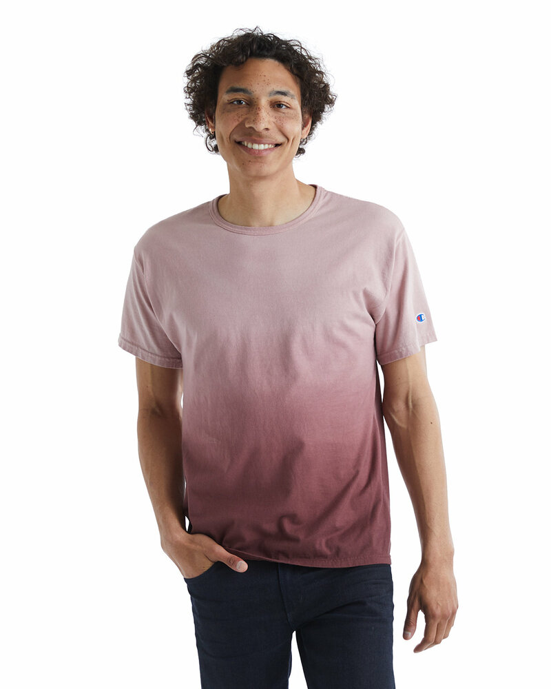 Champion CD100D Unisex Classic Jersey Dip Dye T-Shirt Front Fullsize"