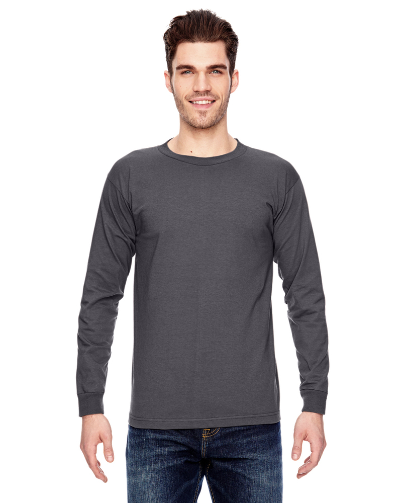 Bayside BA6100 Adult 6.1 oz., 100% Cotton Long Sleeve T-Shirt Front Fullsize"