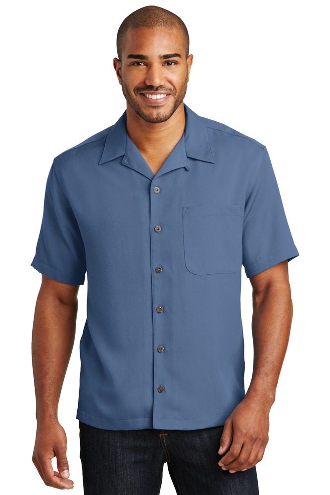 port authority s535 easy care camp shirt Front Fullsize