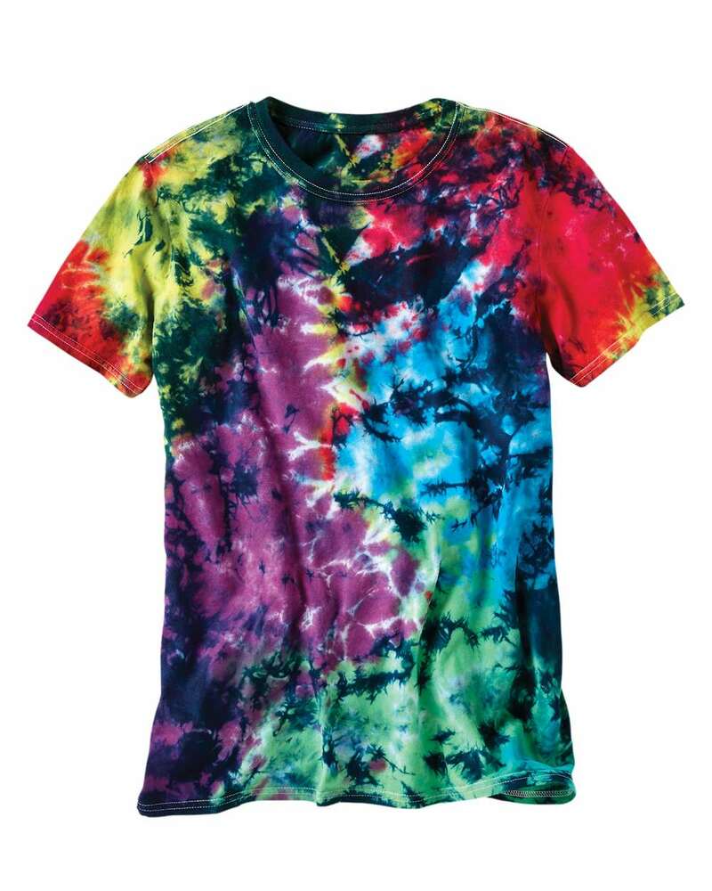 dyenomite 640lm lamer over-dyed crinkle tie dye t-shirt Front Fullsize