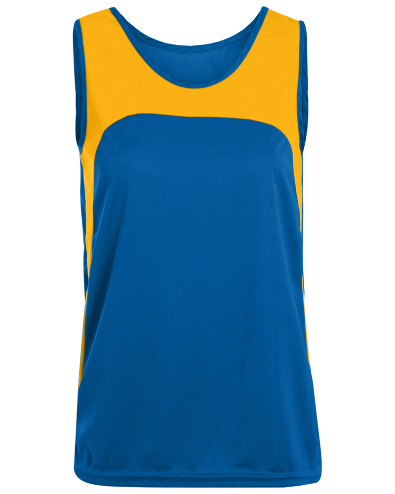 augusta sportswear 342 ladies wicking polyester sleeveless jersey with contrast inserts Front Fullsize