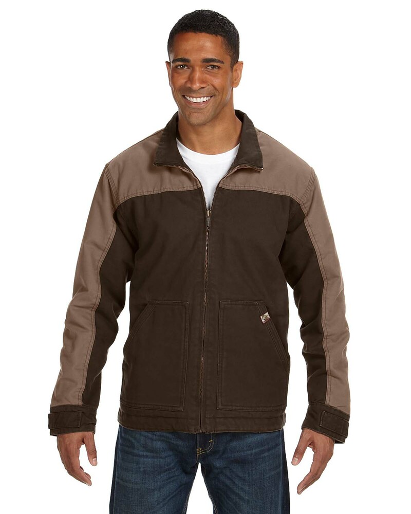 dri duck 5089t men's 100% cotton 12oz canvas/3oz polyfill insulation tall horizon jacket Front Fullsize