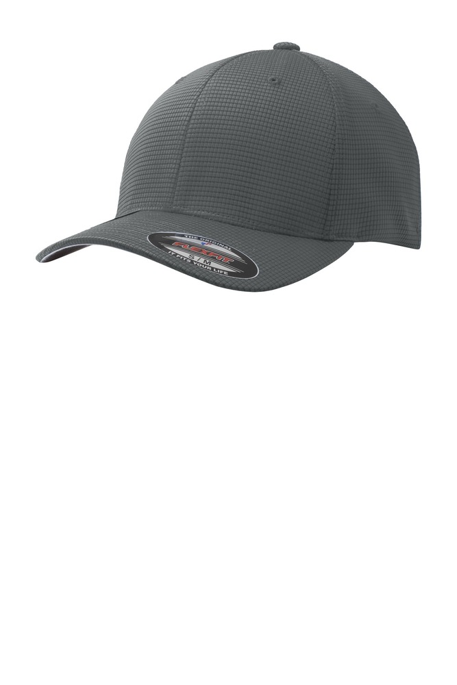 sport-tek stc33 flexfit ® grid texture cap Front Fullsize