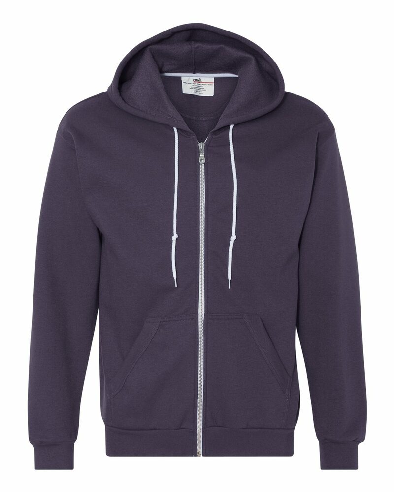 Anvil 71600 Full-Zip Hooded Sweatshirt Front Fullsize"