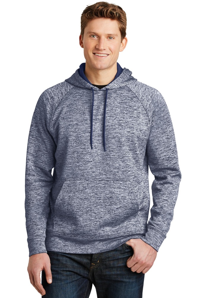 Sport-Tek ST225 PosiCharge ® Electric Heather Fleece Hooded Pullover Front Fullsize"