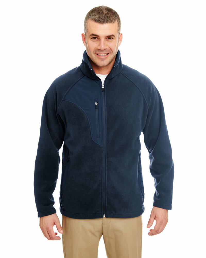 ultraclub 8495 men's microfleece full-zip jacket Front Fullsize