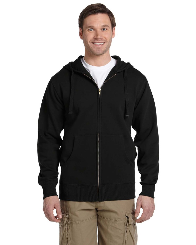 econscious ec5650 unisex heritage full-zip hooded sweatshirt Front Fullsize