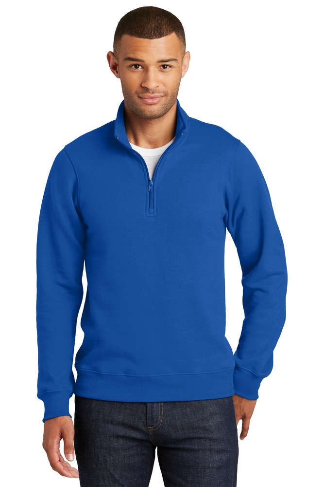 Port & Company PC850Q Fan Favorite Fleece 1/4-Zip Pullover Sweatshirt Front Fullsize"