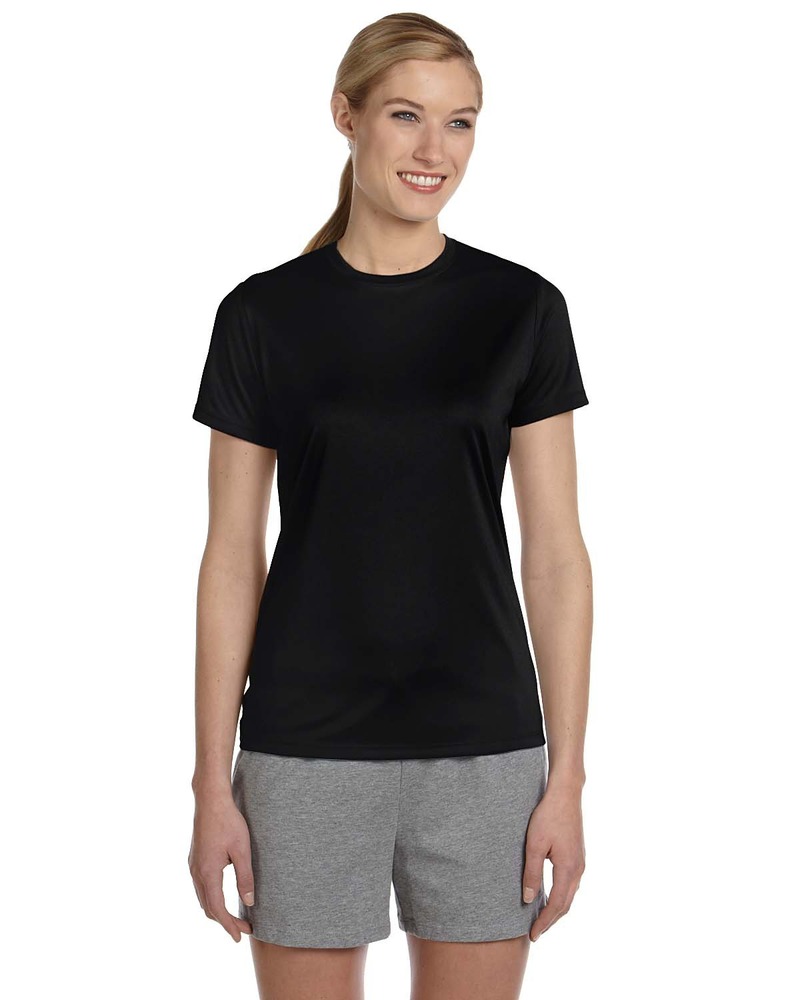 hanes 4830 ladies' cool dri® with freshiq performance t-shirt Front Fullsize