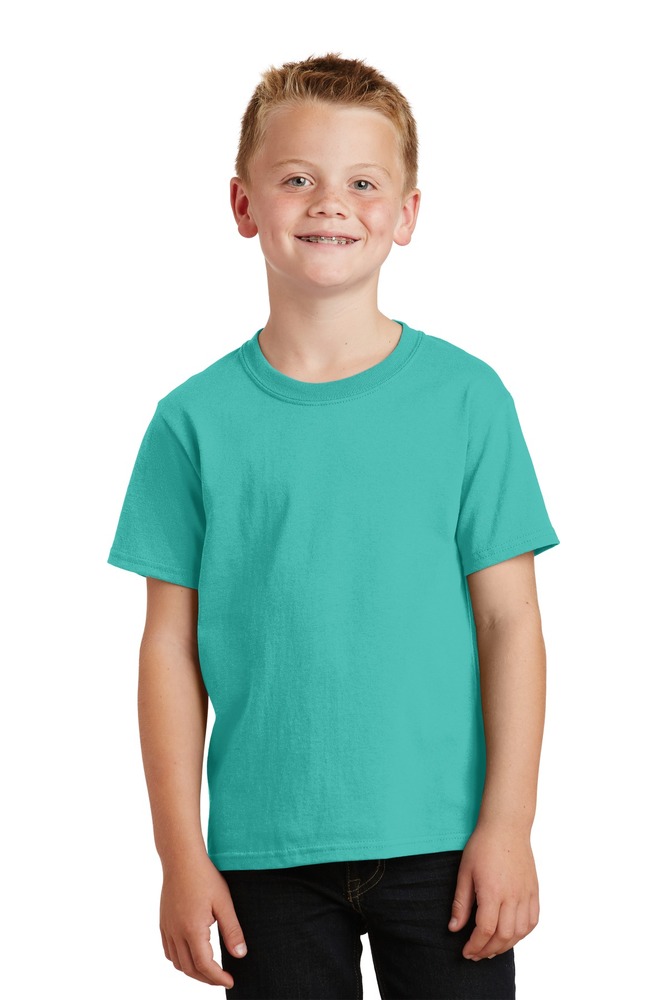 port & company pc099y youth beach wash ™ garment-dyed tee Front Fullsize