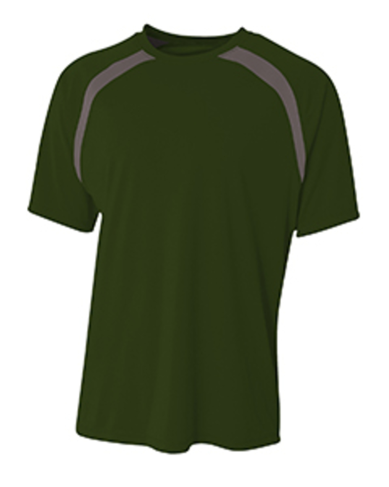 a4 nb3001 boy's spartan short sleeve color block crew neck t-shirt Front Fullsize