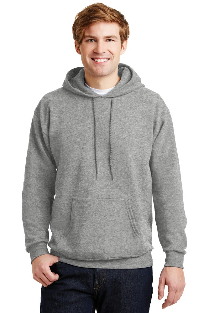 Hanes P170 Unisex Ecosmart® 50/50 Pullover Hooded Sweatshirt Front Fullsize"