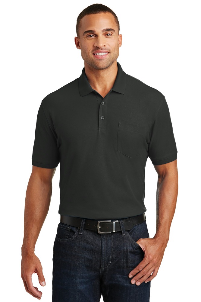 port authority k100p core classic pique pocket polo Front Fullsize