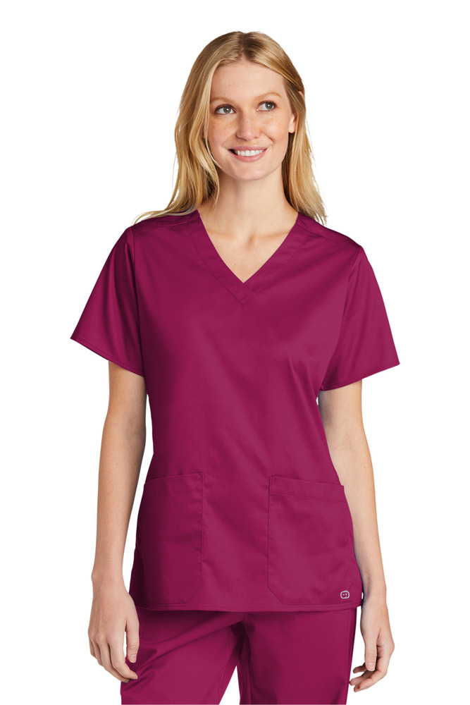 wonderwink ww4560 women's workflex ™ v-neck top Front Fullsize