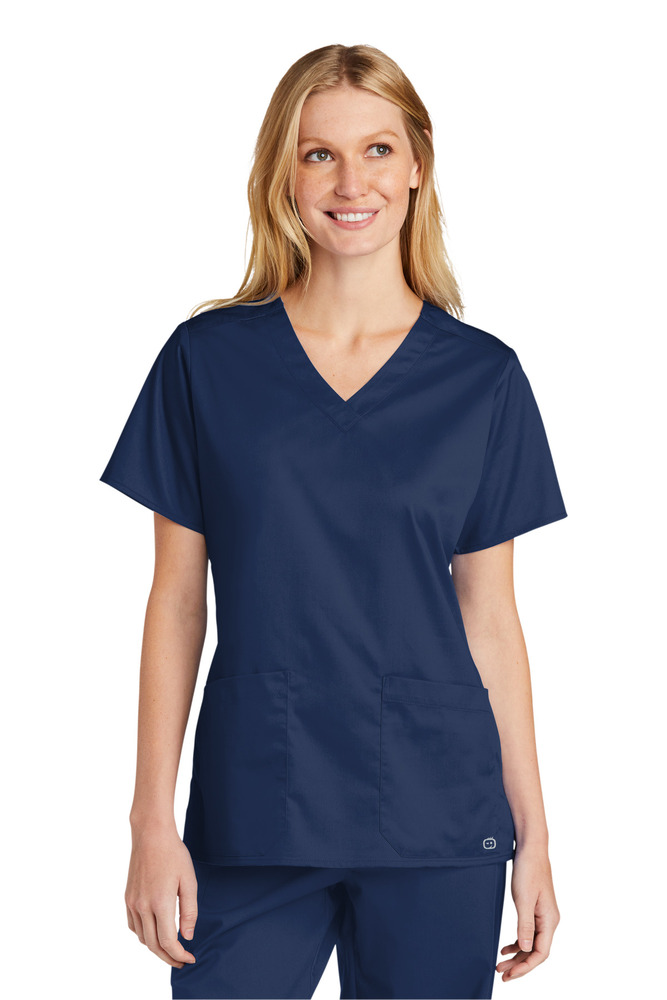 wonderwink ww4560 women's workflex ™ v-neck top Front Fullsize