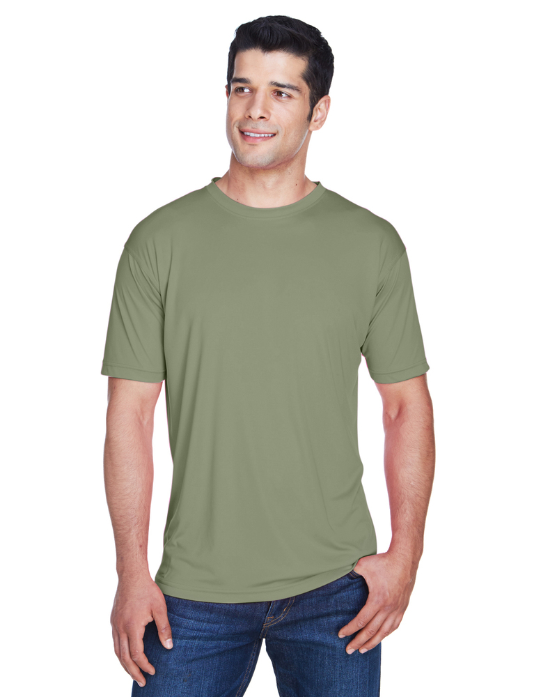 ultraclub 8420 men's cool & dry sport performance interlock t-shirt Front Fullsize