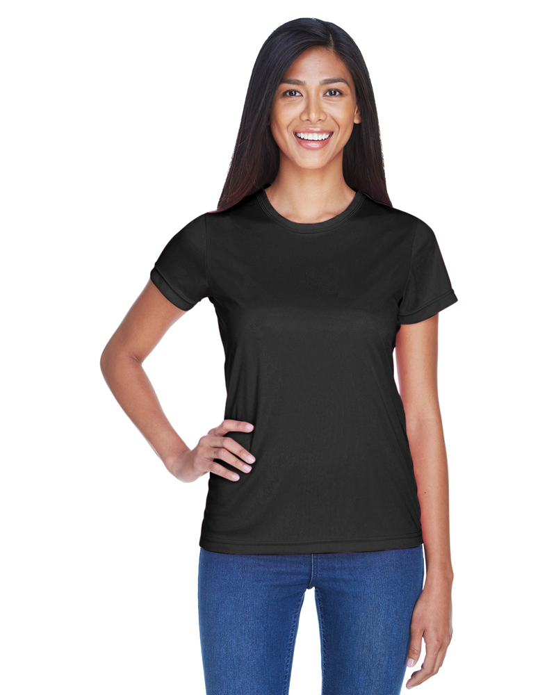 ultraclub 8420l ladies' cool & dry sport performance interlock t-shirt Front Fullsize