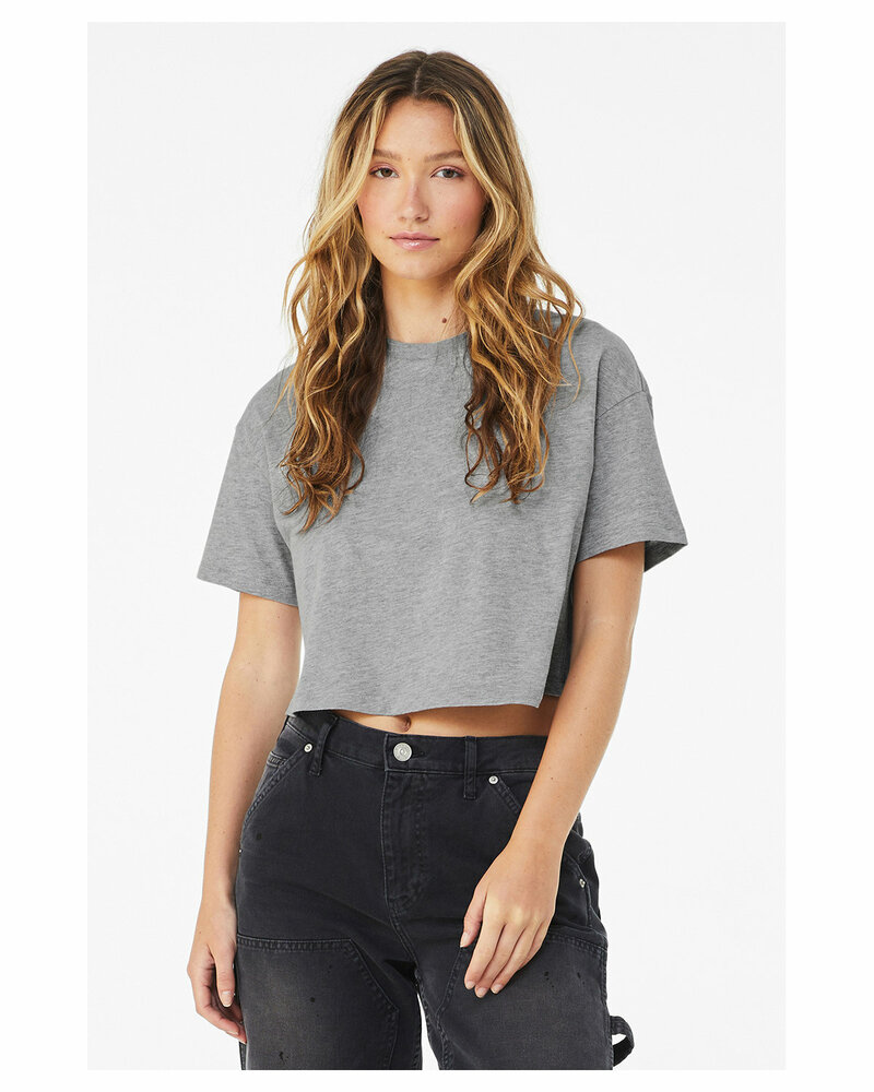 Bella + Canvas 6482 FWD Fashion Ladies' Jersey Cropped T-Shirt Front Fullsize"