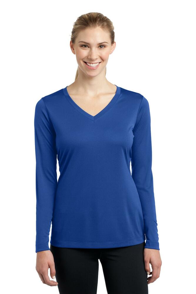 Sport-Tek LST353LS Women's Long Sleeve PosiCharge ® Competitor™ V-Neck Tee Front Fullsize"
