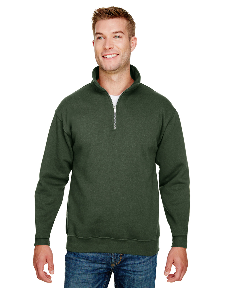 Bayside BA920 Unisex 9.5 oz., 80/20 Quarter-Zip Pullover Sweatshirt Front Fullsize"