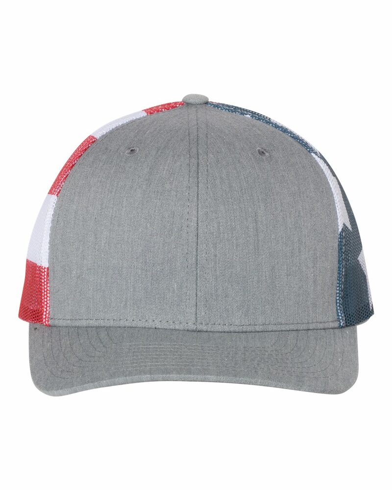 richardson 112pm printed mesh-back trucker cap Front Fullsize