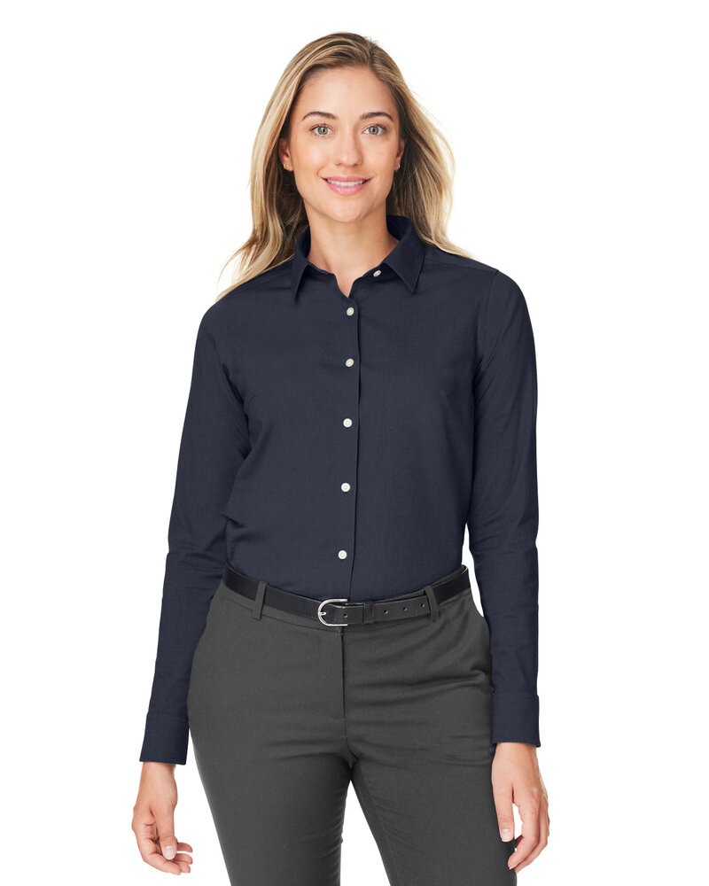 devon & jones dg505w crownlux performance® ladies' spencer poplin shirt Front Fullsize