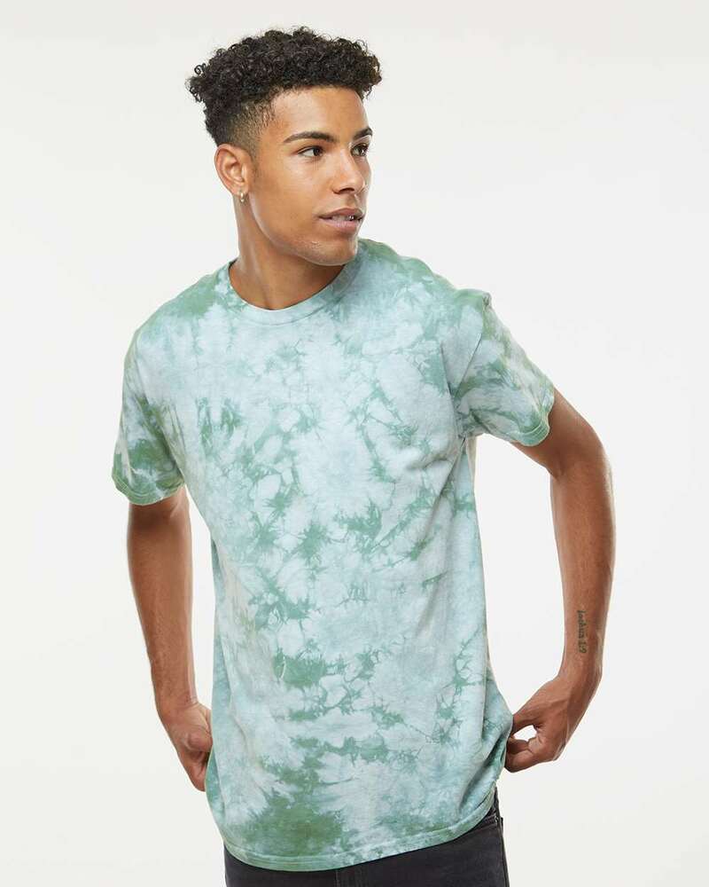 Dyenomite 200CR Crystal Tie-Dyed T-Shirt Front Fullsize"