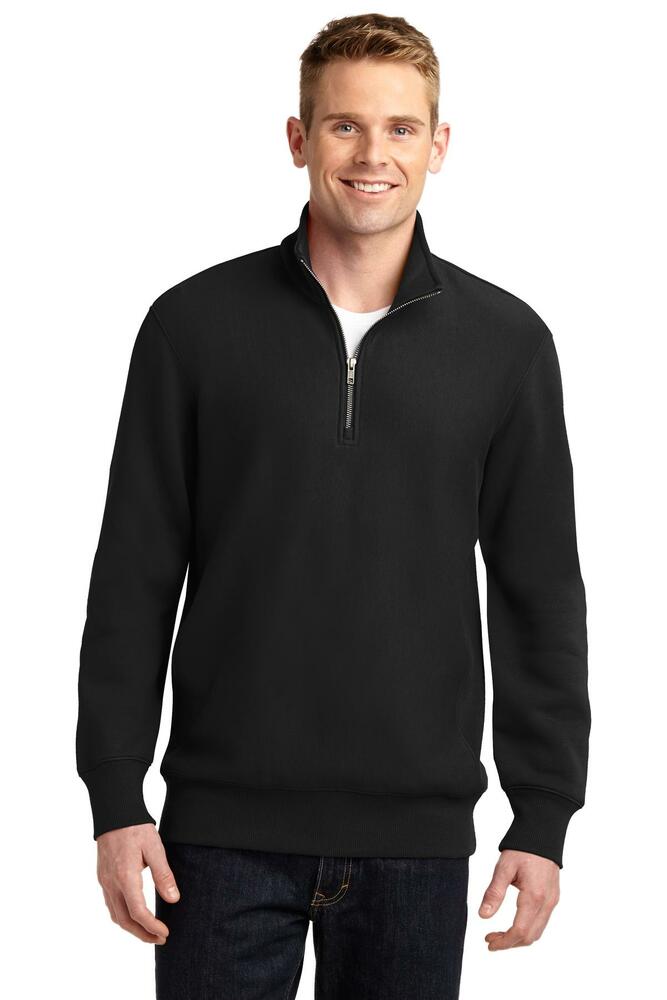 sport-tek st283 super heavyweight 1/4-zip pullover sweatshirt Front Fullsize