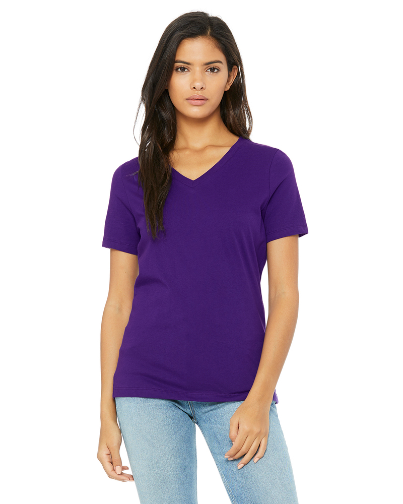 Bella + Canvas 6405 Ladies' Relaxed Jersey V-Neck T-Shirt Front Fullsize"