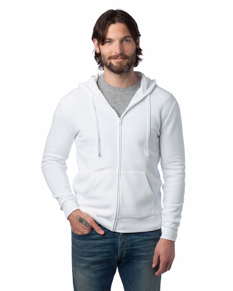 alternative a8805pf unisex eco-cozy fleece zip hooded sweatshirt Front Fullsize