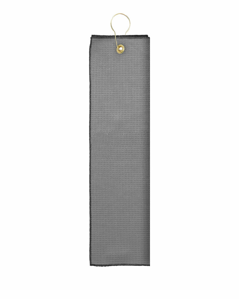 pro towels mw26tg microfiber waffle golf towel with tri-fold grommet Front Fullsize