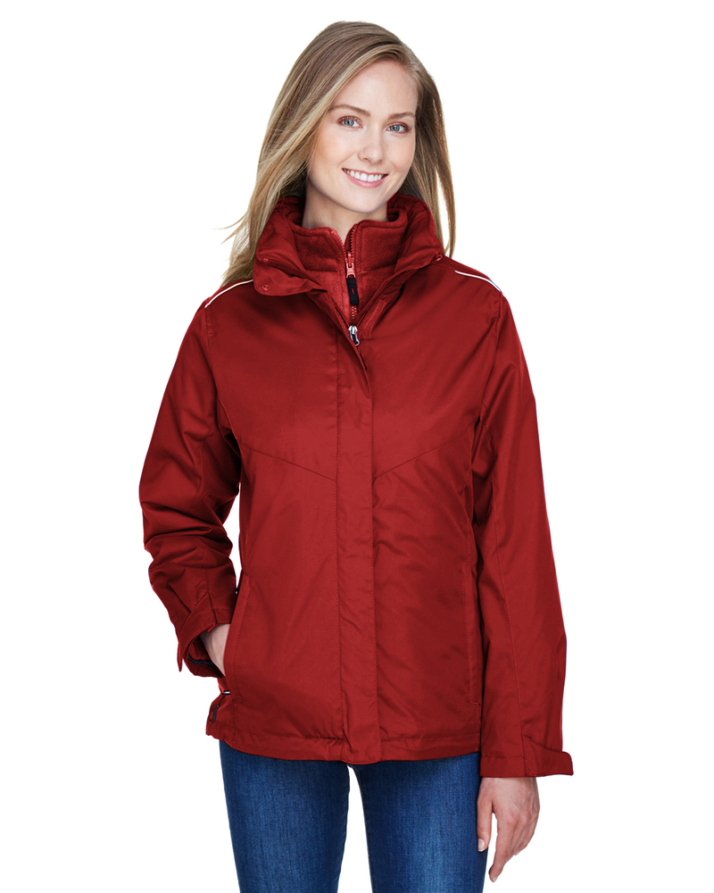 core365 78205 ladies' region 3-in-1 jacket with fleece liner Front Fullsize
