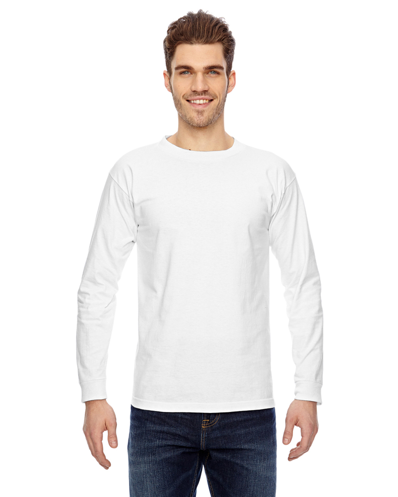 bayside ba6100 adult 6.1 oz., 100% cotton long sleeve t-shirt Front Fullsize