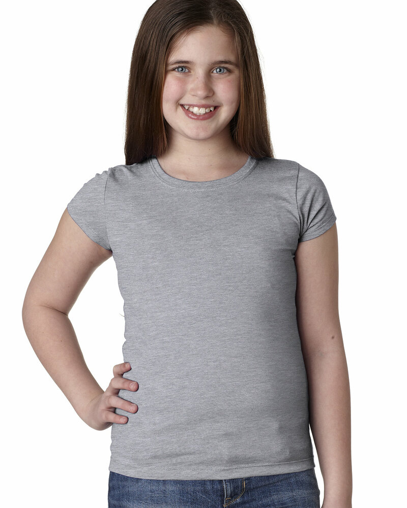 Next Level N3710 Youth Girls’ Princess T-Shirt Front Fullsize"