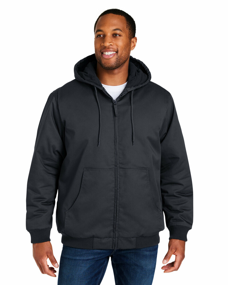 harriton m722 unisex climabloc® heavyweight hooded full-zip jacket Front Fullsize