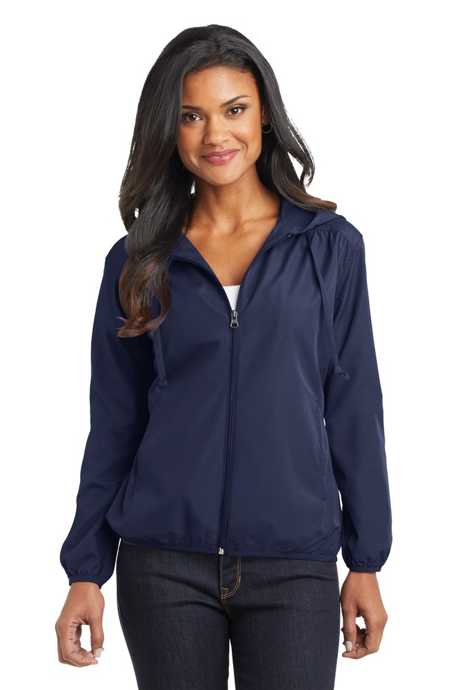 port authority l305 ladies hooded essential jacket Front Fullsize