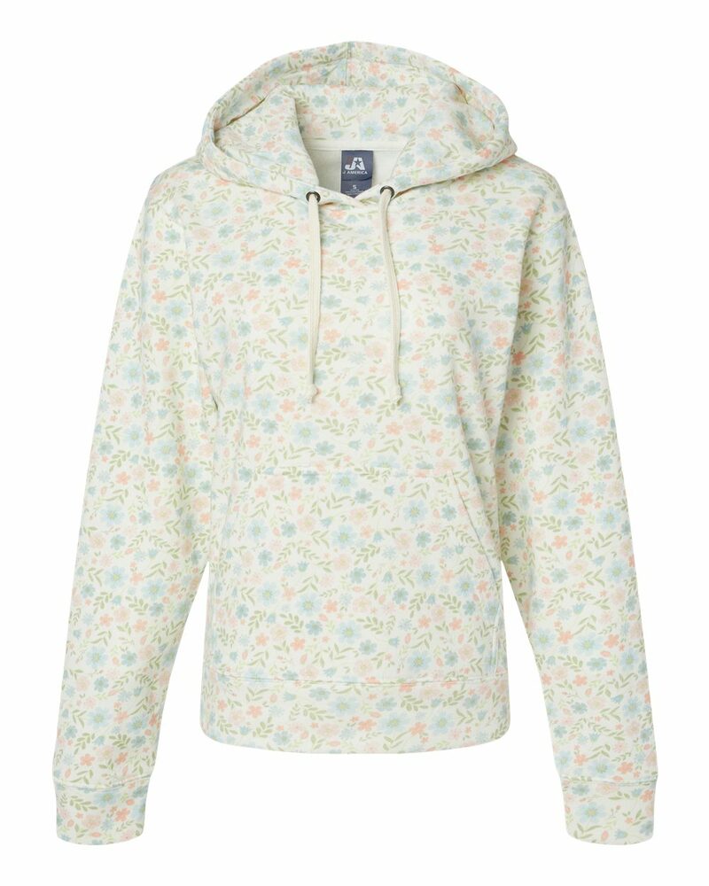 J America JA8871 Adult Triblend Pullover Fleece Hooded Sweatshirt Front Fullsize"