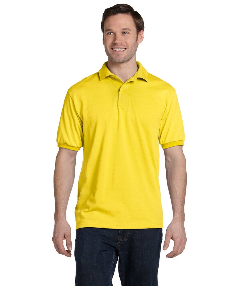 hanes 054 ecosmart ® - 5.2-ounce jersey knit sport shirt Front Fullsize