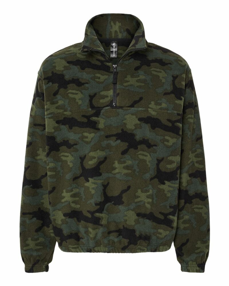 burnside 3052 polar fleece quarter-zip pullover Front Fullsize