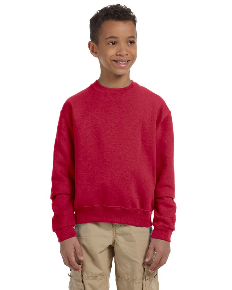 Jerzees 562B Youth NuBlend® Crewneck Sweatshirt Front Fullsize"