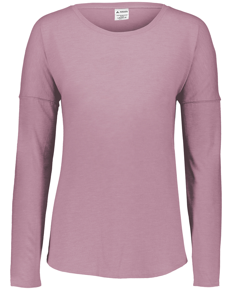 augusta sportswear ag3077 ladies lux tri-blend long sleeve tee Front Fullsize