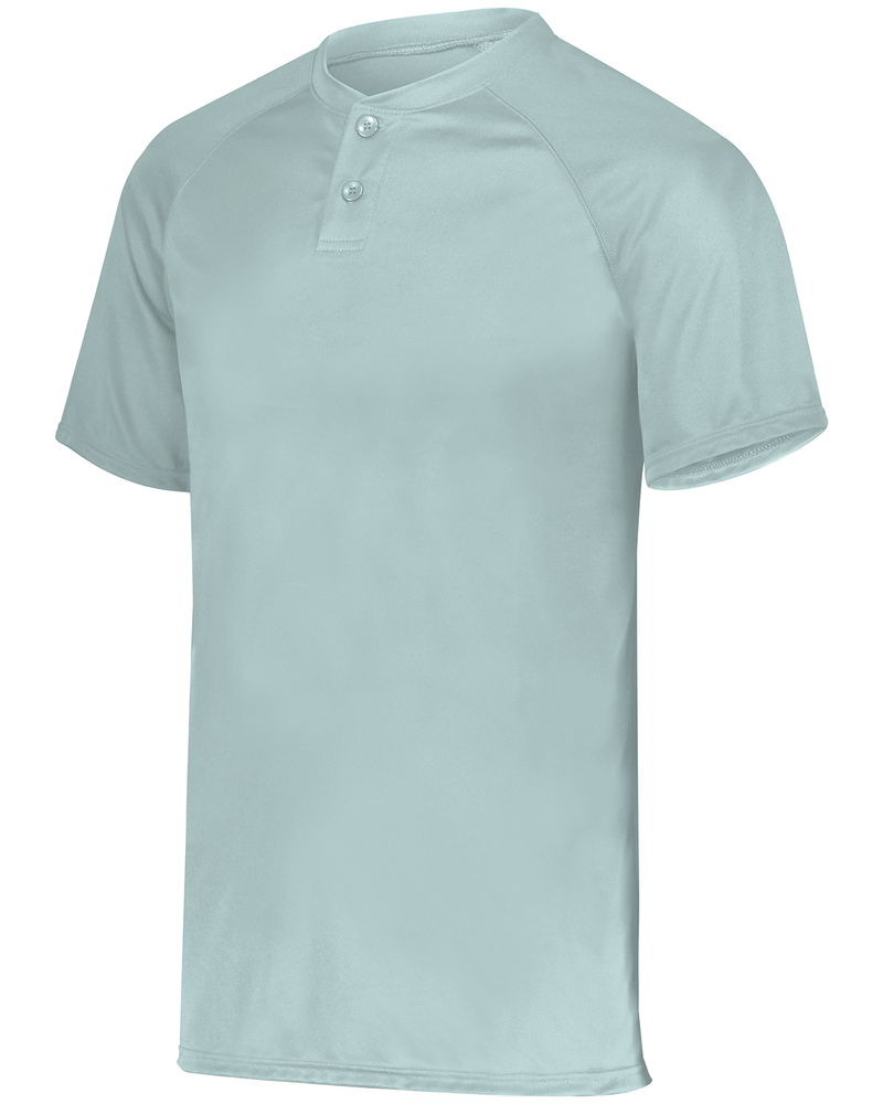 Augusta Sportswear AG1566 Youth Attain Wicking Two-Button Baseball Jersey Front Fullsize"