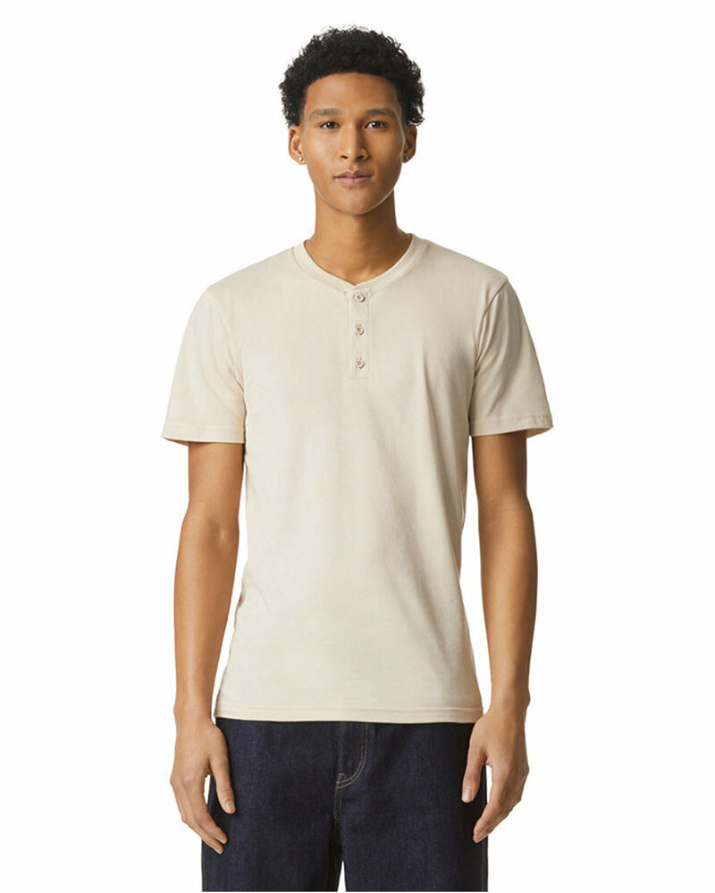 American Apparel 2004CVC Unisex CVC Henley T-Shirt Front Fullsize"